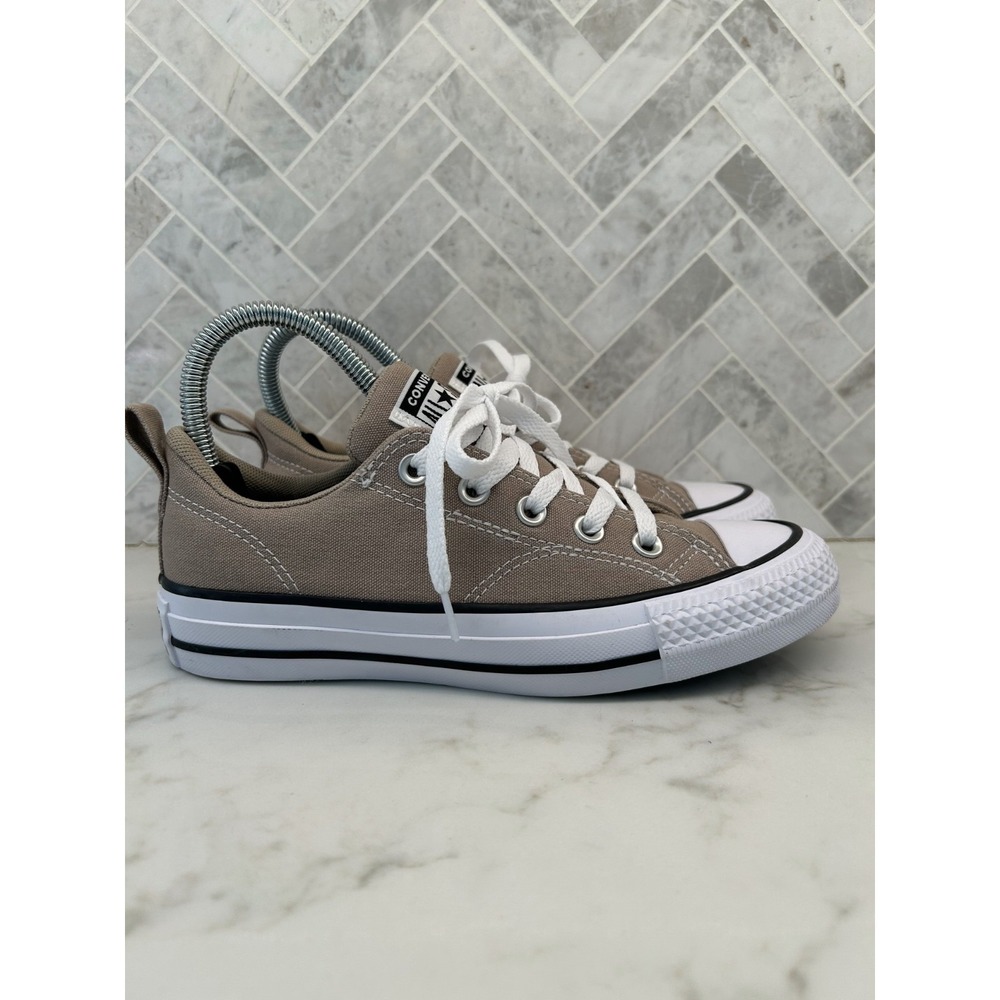 Converse Chuck Taylor All Star Malden Street Sneakers Kids Youth 4 Taupe Low Top - Picture 2 of 8
